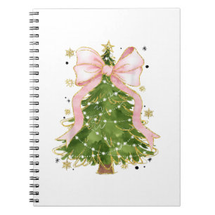 Coquette Bow Christmas Tree Holiday Giro Outfit W Notizblock