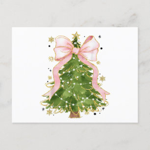 Coquette Bow Christmas Tree Holiday Giro Outfit W Postkarte