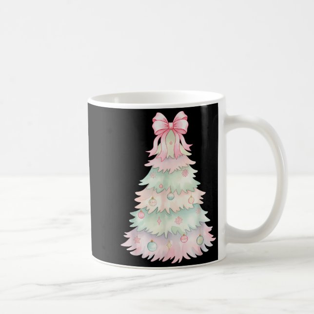 Coquette Bow Christmas Tree Xmas Holiday Girls Wom Kaffeetasse (Rechts)