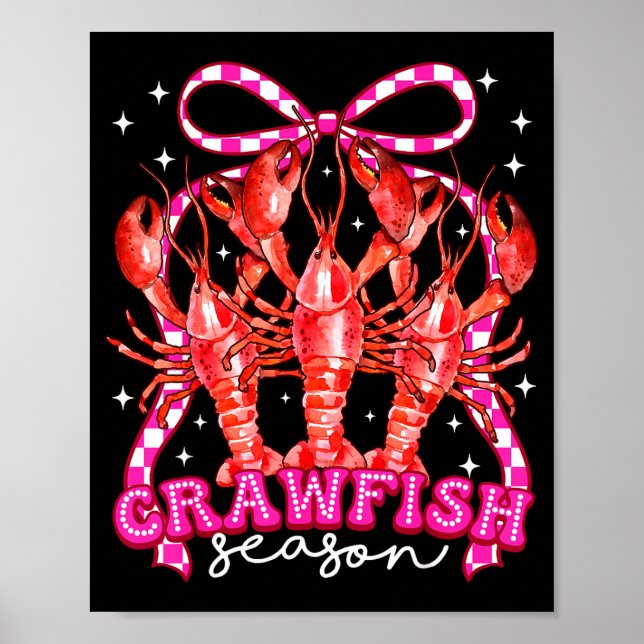 Coquette Bow Crawfish Boil Season For Men Women Ki Poster (Vorne)