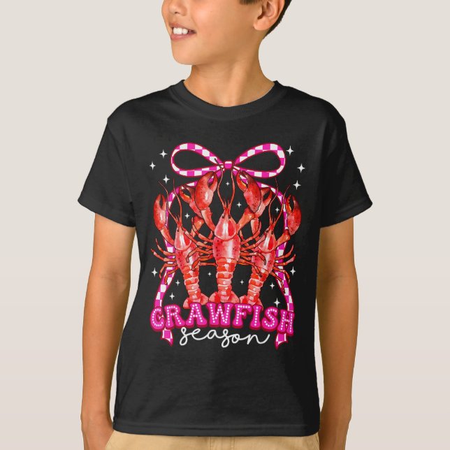 Coquette Bow Crawfish Boil Season For Men Women Ki T-Shirt (Vorderseite)