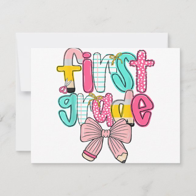 Coquette Bow der ersten Klasse zurück zur Schule (Vorderseite)