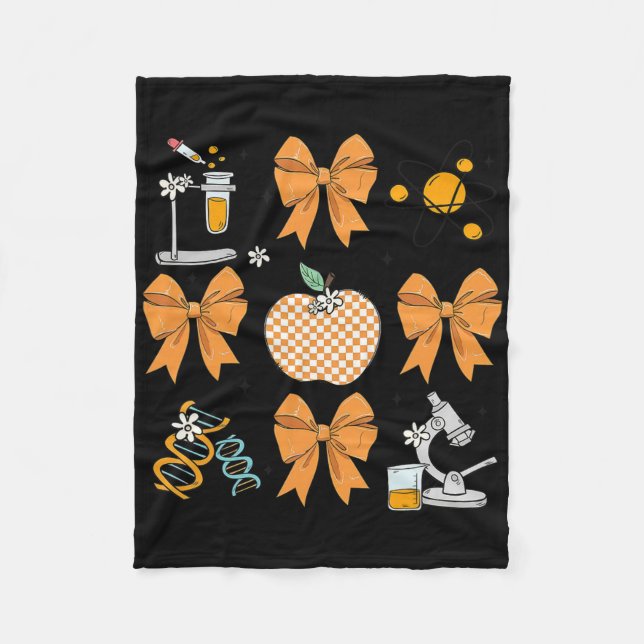 Coquette Bow Fall Science Teacher Stem Teacher Tha Fleecedecke (Vorderseite)