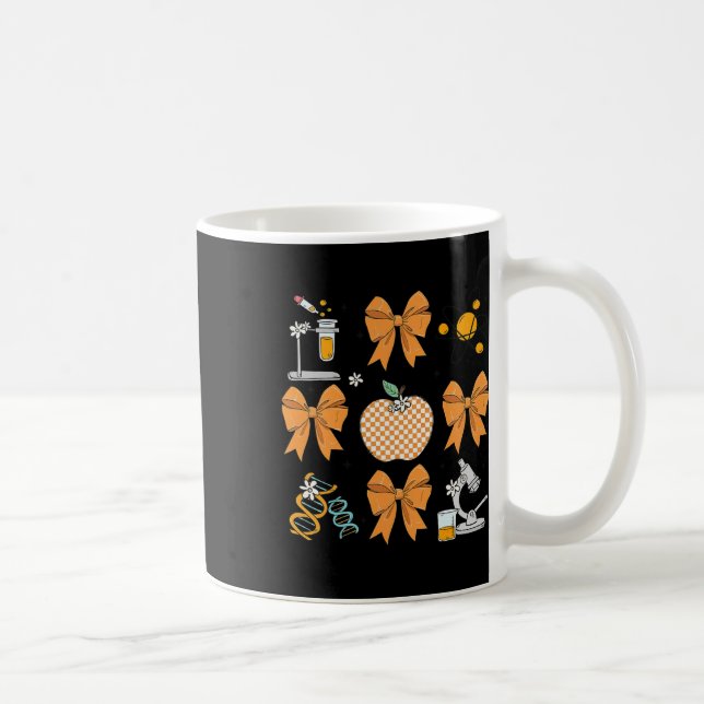 Coquette Bow Fall Science Teacher Stem Teacher Tha Kaffeetasse (Rechts)
