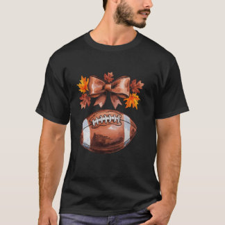 Coquette Bow Football American Football T-Shirt
