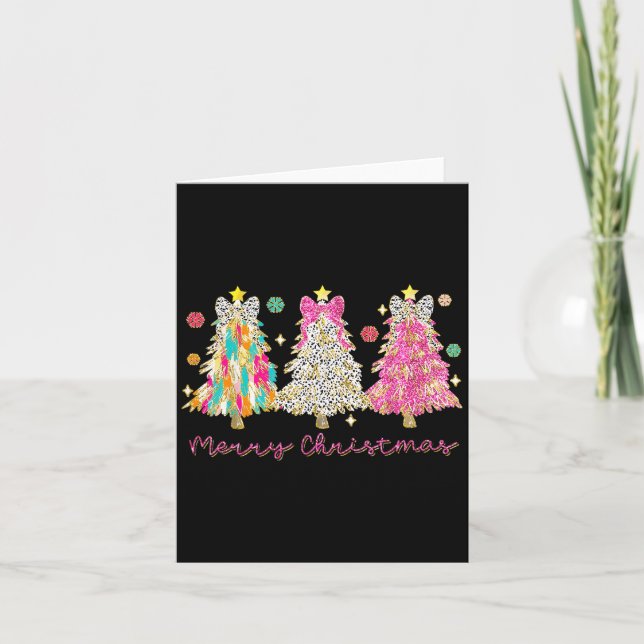 Coquette Bow frohe Weihnachten Weihnachten Weihnac Karte (Vorderseite)