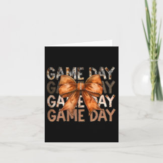 Coquette Bow Game Day American Football Herbst Dan Karte