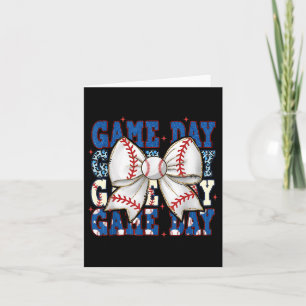 Coquette Bow Game Day Baseball Softball Funny Chee Karte