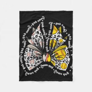 Coquette Bow Game Day Sell Softll Heart Love Mom L Fleecedecke