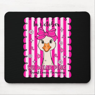 Coquette Bow Gänse im Oktober Wir tragen rosa Brus Mousepad