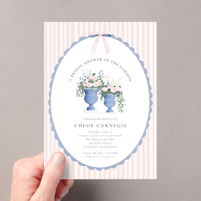 Coquette Bow Garden Manor Bridal Shower Invitation Acryleinladungen (Insitu (Handheld))
