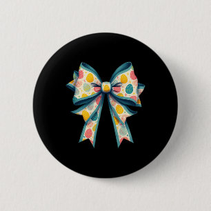 Coquette Bow Happy Oster Bunny Bow Pink Egge Easte Button