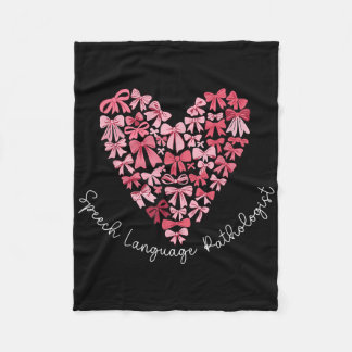 Coquette Bow Heart Speech Language Pathologist Slp Fleecedecke