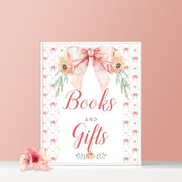 Coquette Bow Kinderdusche Bücher und Geschenkposte Poster