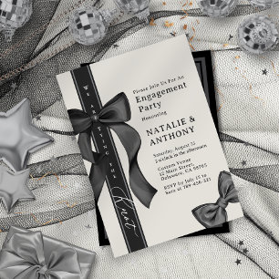 Coquette Bow Krawatte wir binden Knoten Verlobung Einladung