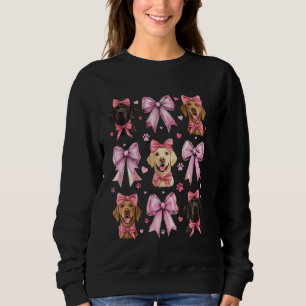 Coquette Bow Labrador Retriever Labrador Mama Pink Sweatshirt