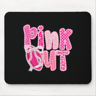 Coquette Bow Lace Football Pink Out Brustkrebs Mousepad