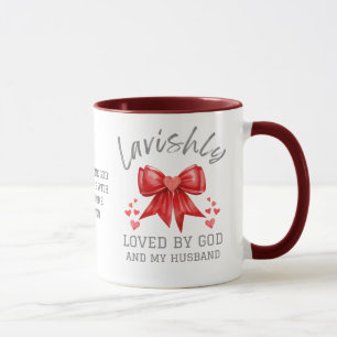 Coquette Bow LAVISHLY LOVED Christlich Valentine Tasse