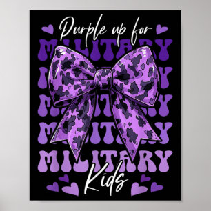 Coquette Bow Lila für militärische Kinder Poster