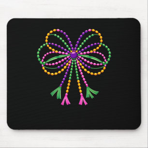 Coquette Bow Mardi Gras Festival Lilie Carn Mousepad