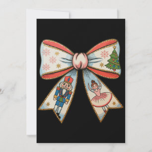 Coquette Bow Nutcracker Weihnachtsfeiertag Feiertagskarte