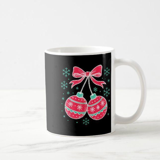 Coquette Bow Nuts Ornament Weihnachten Weihnachten Kaffeetasse (Rechts)