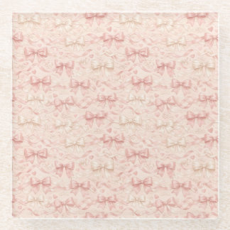 Coquette Bow Pattern Glasuntersetzer