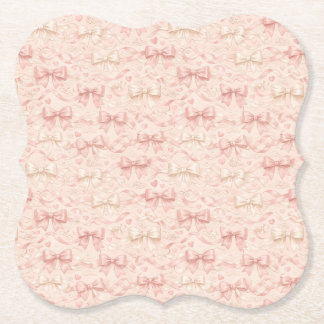 Coquette Bow Pattern Untersetzer