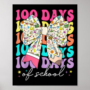 Coquette Bow Pencil 100 Tage Schultee Poster