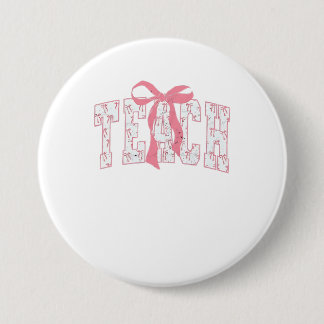 Coquette Bow Pencil Design Lehrer Button