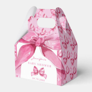 Coquette Bow Pink Baby Girl Dusche Geschenkschachtel