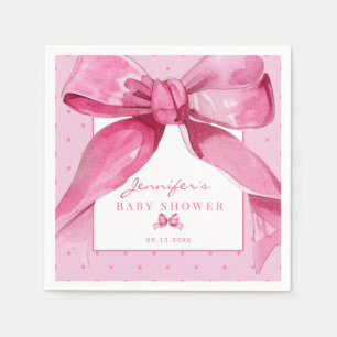 Coquette Bow   Pink Baby Girl Dusche Serviette