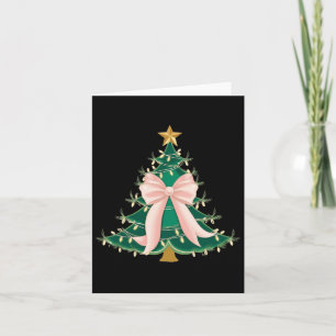 Coquette Bow Pink Weihnachtsbaum Bows Weihnachten Karte