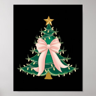 Coquette Bow Pink Weihnachtsbaum Bows Weihnachten  Poster