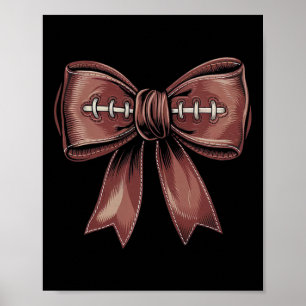 Coquette Bow Pumpkin American Football Danke Poster