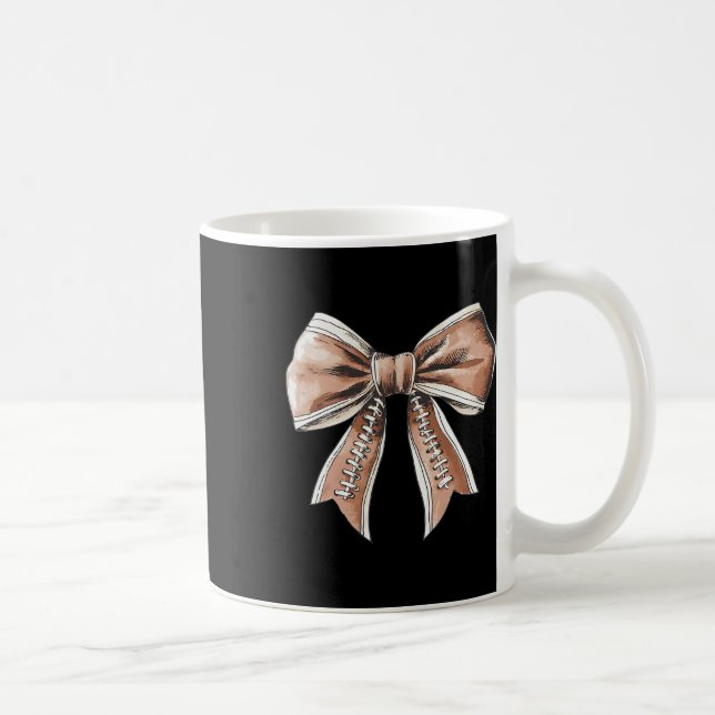 Coquette Bow Pumpkin American Footll Erntedank Kaffeetasse (Rechts)