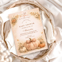 Coquette Bow Pumpkin Fall Baby Shower
