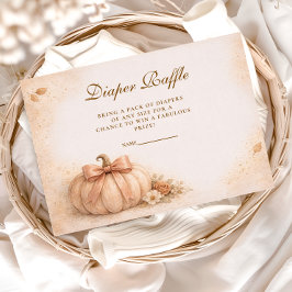 Coquette Bow Pumpkin Fall Diapper Raffle Begleitkarte