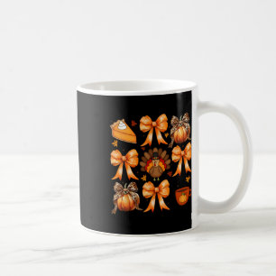 Coquette Bow Pumpkin Pie Türkei Erntedank Autum Kaffeetasse