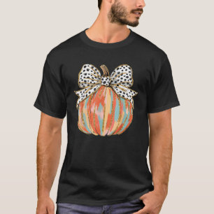 Coquette Bow Pumpkin Saison Herbst Herbstlaub als T-Shirt