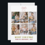 Coquette Bow Red Merry Christmas 6 Photo Collage Feiertagskarte<br><div class="desc">Embrace the trendy coquette aesthetic with this darling 6-photo grid featuring a charming hand-drawn red bow. A minimalist yet festive choice for modern families looking to share their year's highlights in style.</div>