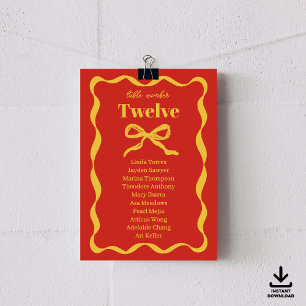 Coquette Bow Retro Hochzeitskarten Einladung