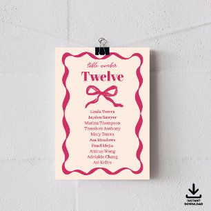Coquette Bow Retro Hochzeitskarten Einladung