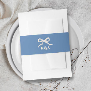 Coquette Bow Retro Wedding Einladungsbanderole