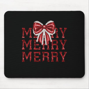 Coquette Bow Santa Claus Frohe Weihnachten Frauen Mousepad