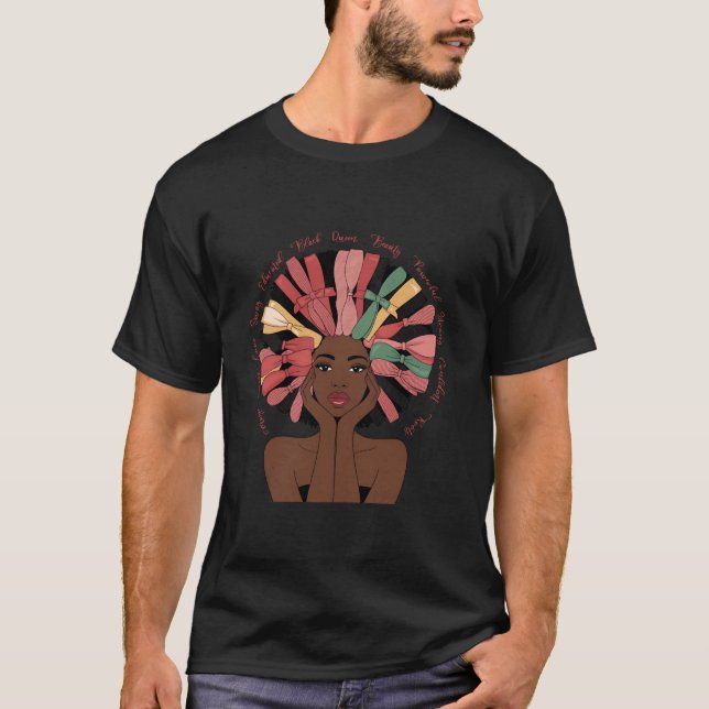 Coquette Bow schwarze Geschichte Monat Afroamerika T-Shirt (Vorderseite)