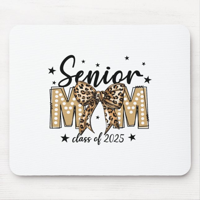 Coquette Bow Senior Mama Cl von 2025 Abschluss Gra Mousepad (Vorne)