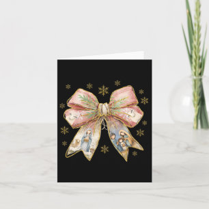 Coquette Bow Snowflake Jesus Weihnachten Weihnacht Karte