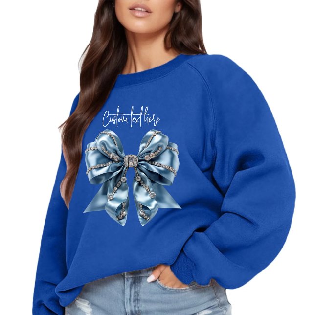 Coquette Bow Sweatshirt Comfort Colors Blue Ribbon (Von Creator hochgeladen)