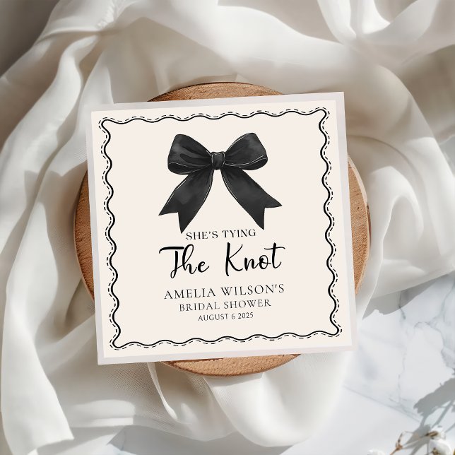 Coquette Bow verbindet das Brautparty des Knotens Serviette (Von Creator hochgeladen)
